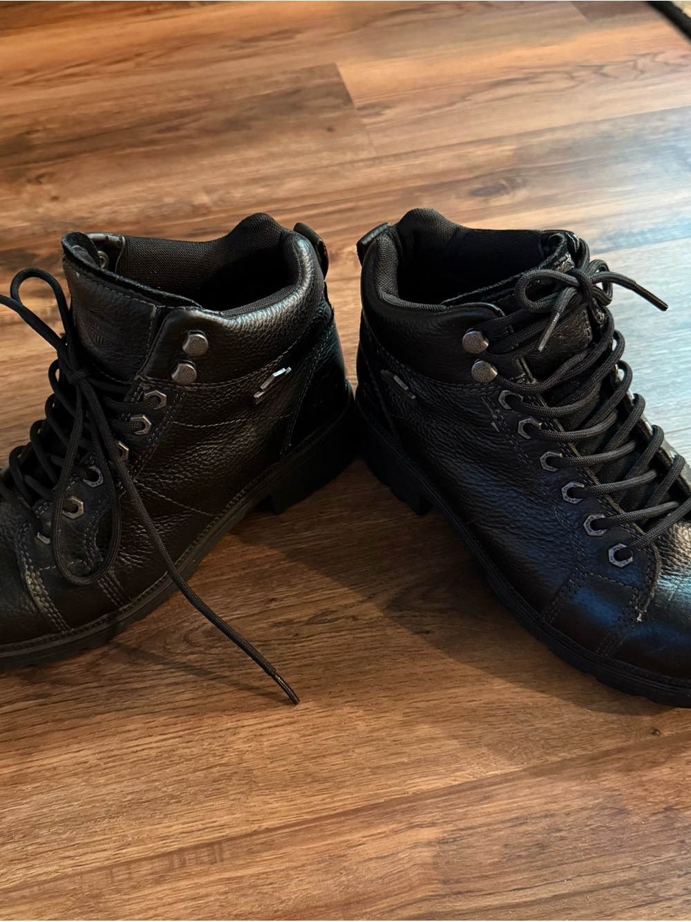Harley-Davidson Black Leather Ankle Boots